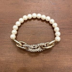 J.Crew Pearl and “Diamond” Stretch Bracelet